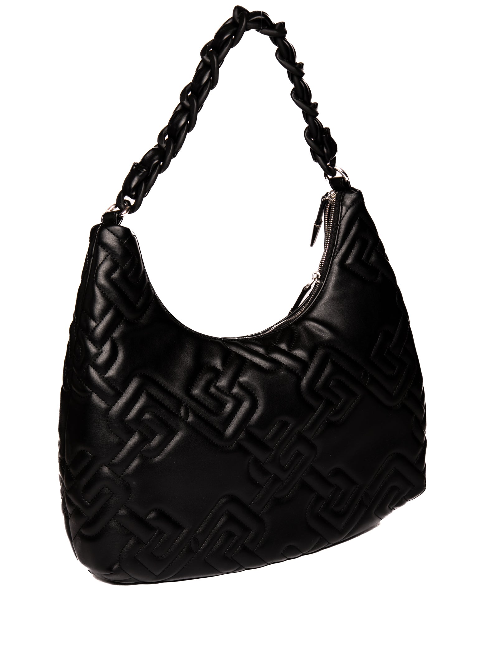 GAELLE borsa hobo metalasse nero <BR/> 4705 PELLE-NERO