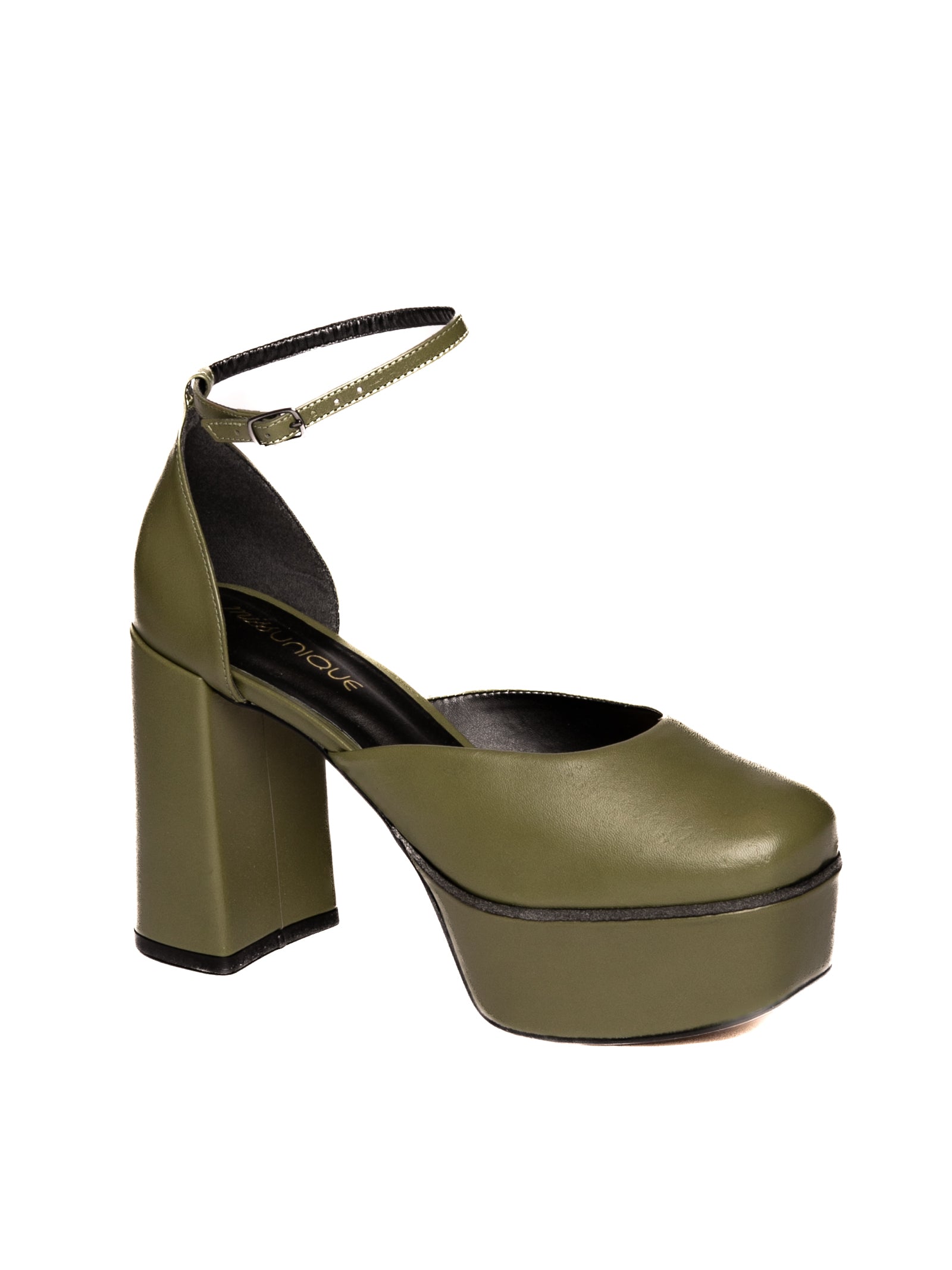 MISS UNIQUE décolleté in pelle verde<BR/> 2171D CATANIA1-SAGE