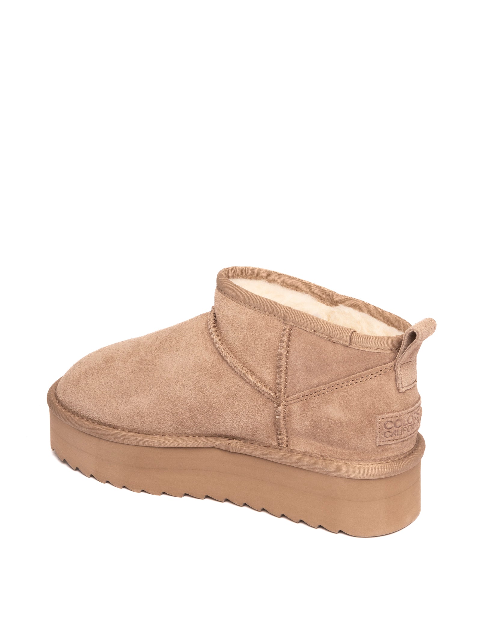 COLORS OF CALIFORNIA Tronchetto suede taupe YWPLA01 PLATFORMWINTER-TAU