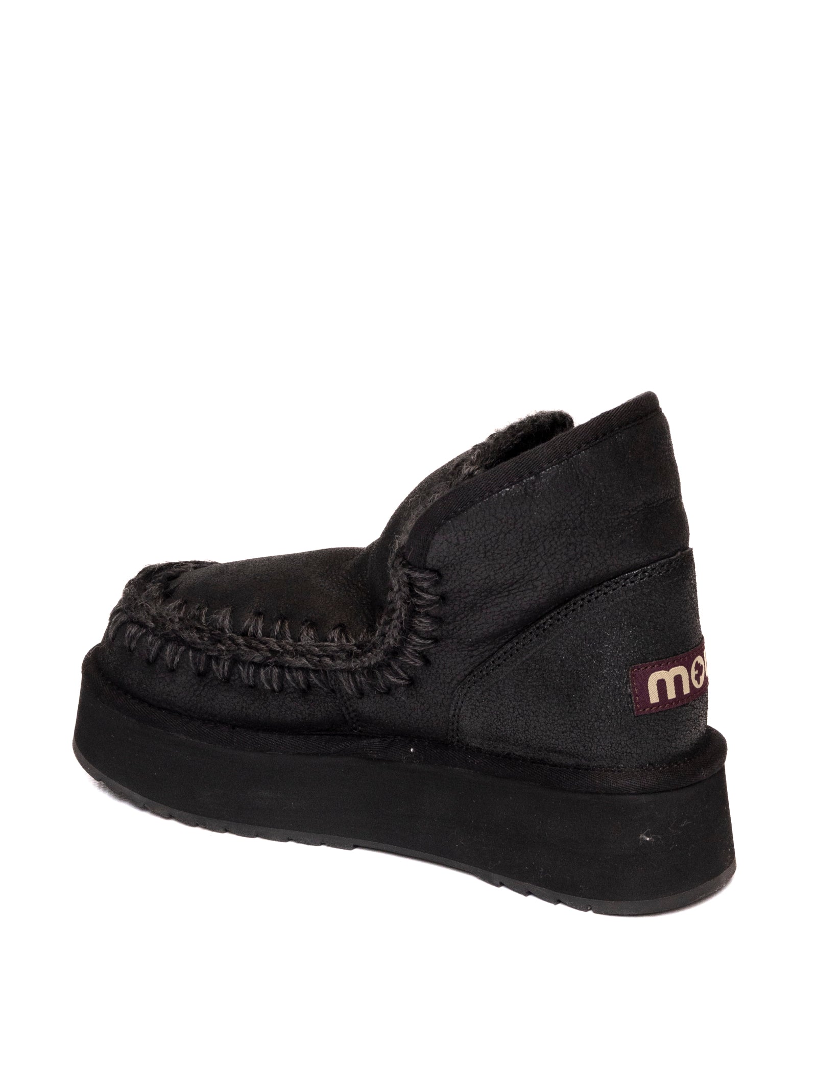 MOU Stivaletto mini eskimo platform nero MINI ESKIM PLATFORM 681000B-CBK