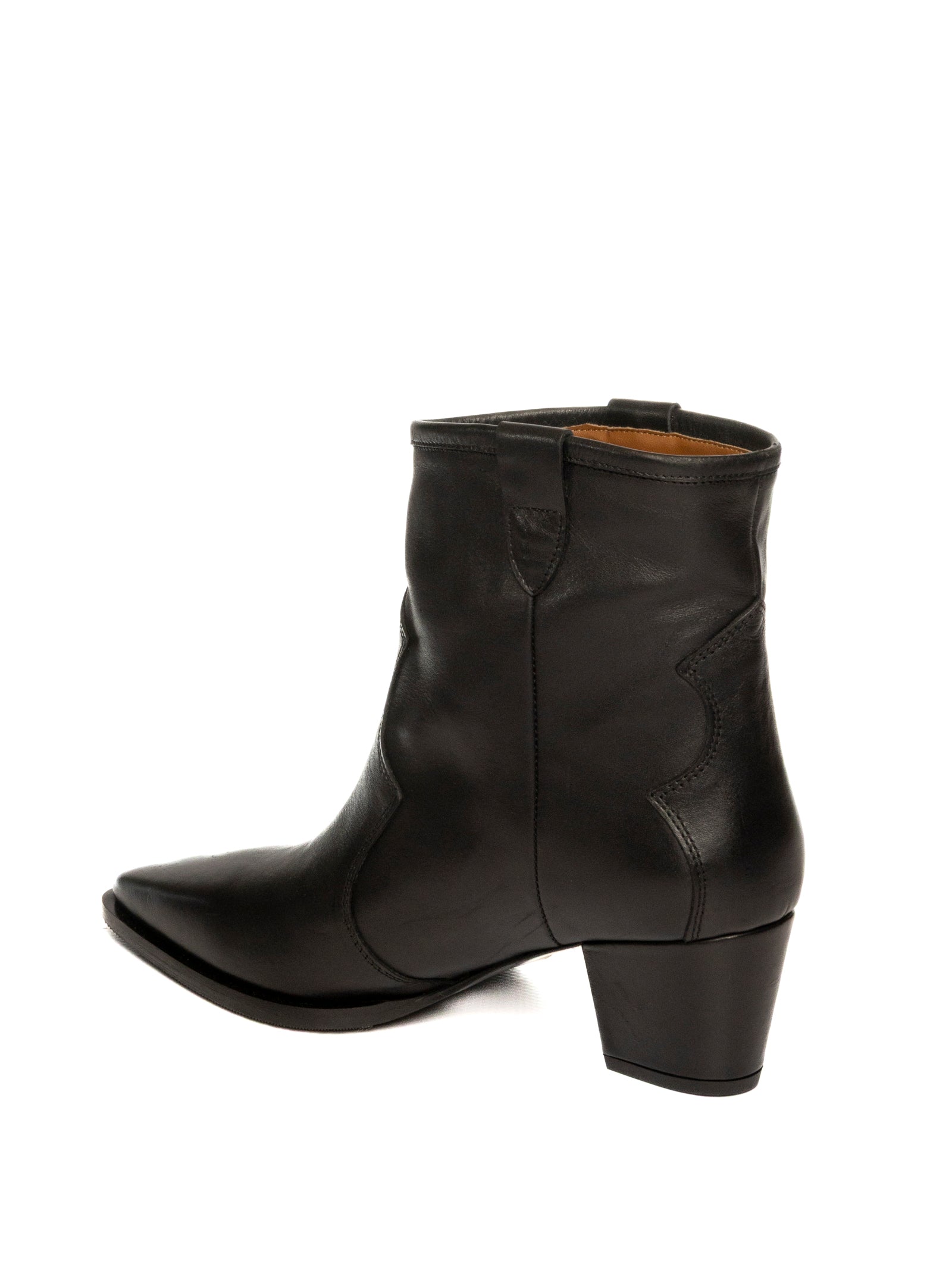 ALBANO Stivaletto texano pelle nero 615 VIT-NERO