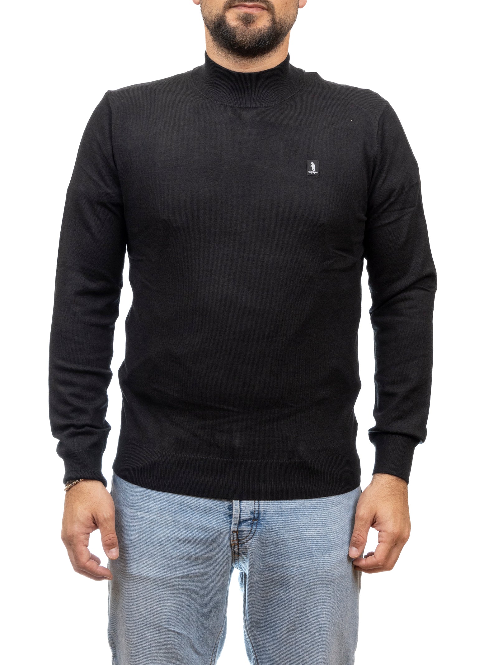REFRIGUE pullover lupetto nero 2811W00186 LUPETTO-BLACK
