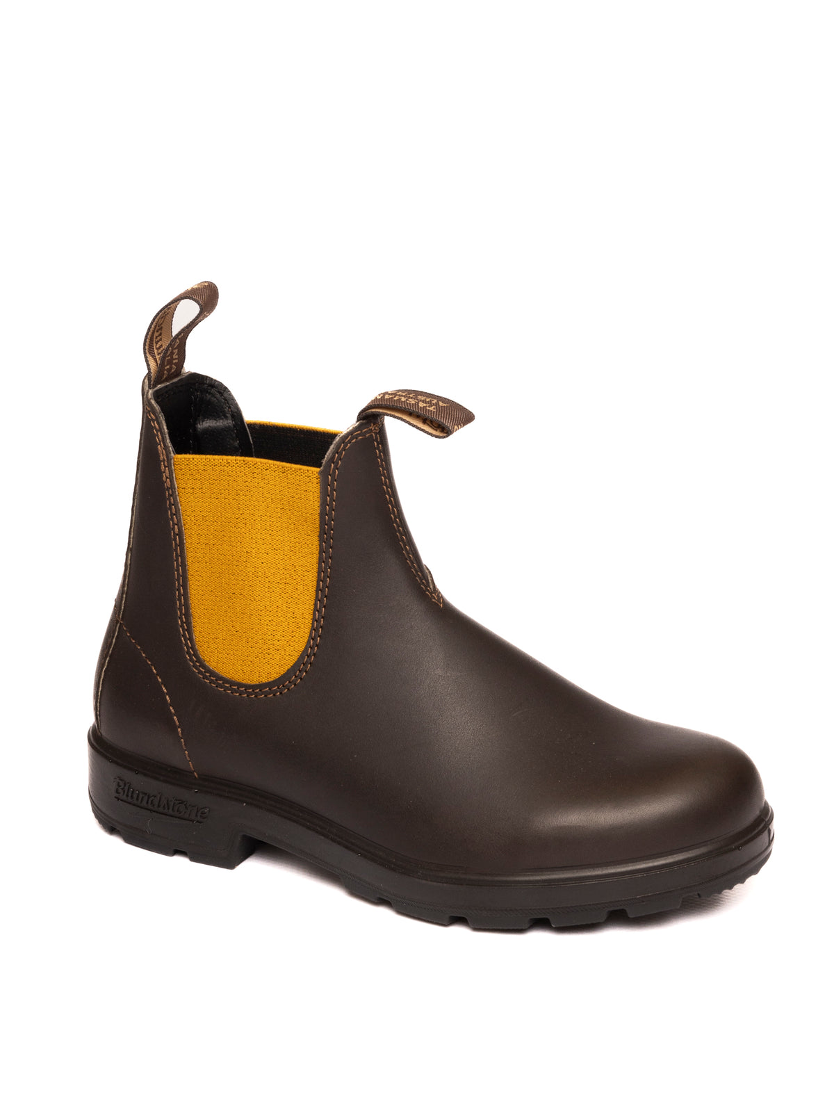 BLUNDSTONE FOOTWEAR Beatles pelle marrone/giallo 1919 LEATHER-BROWN