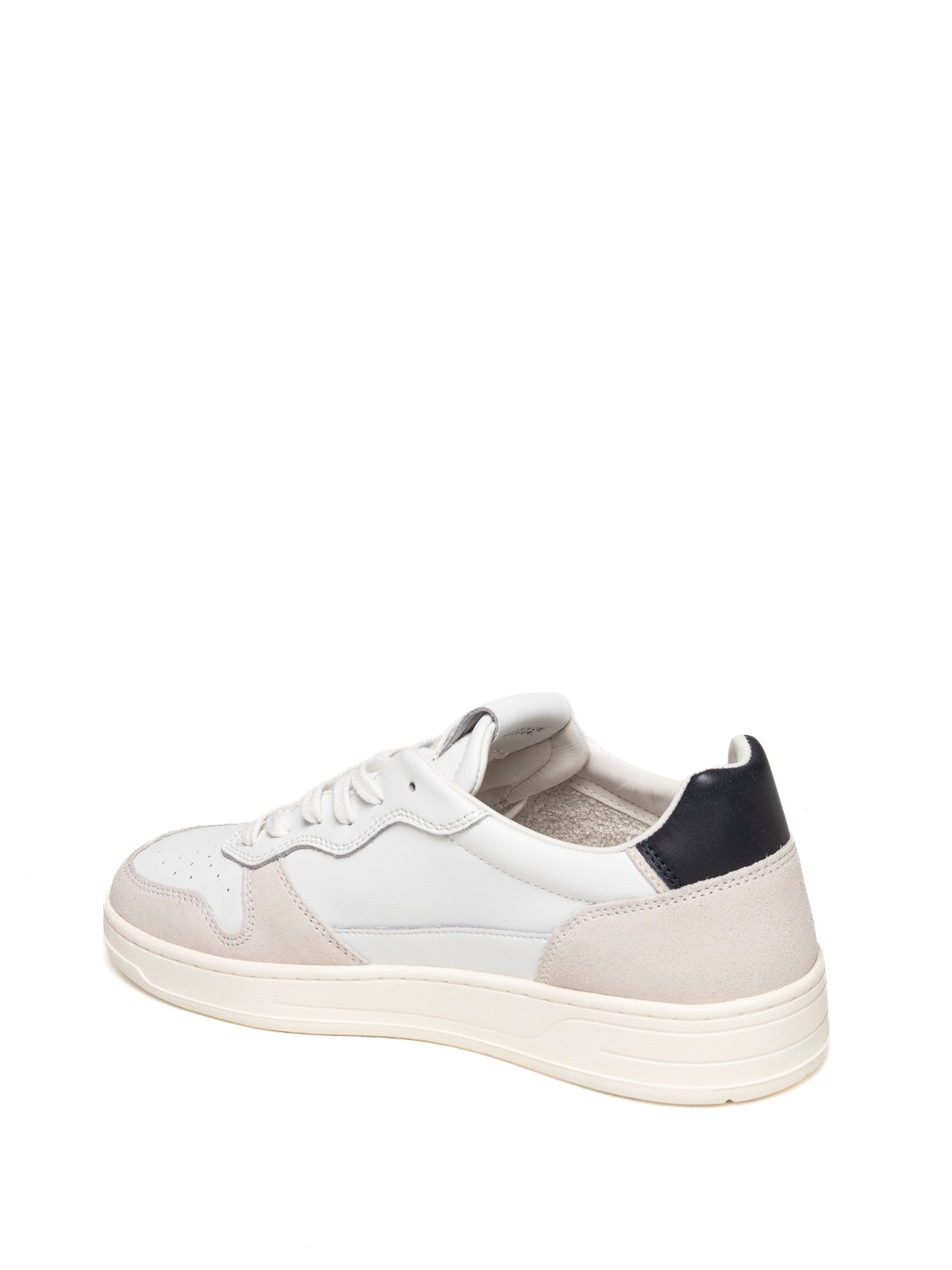 D.A.T.E. COURT 2.0 U CALF/SUE-WHT/BLU
