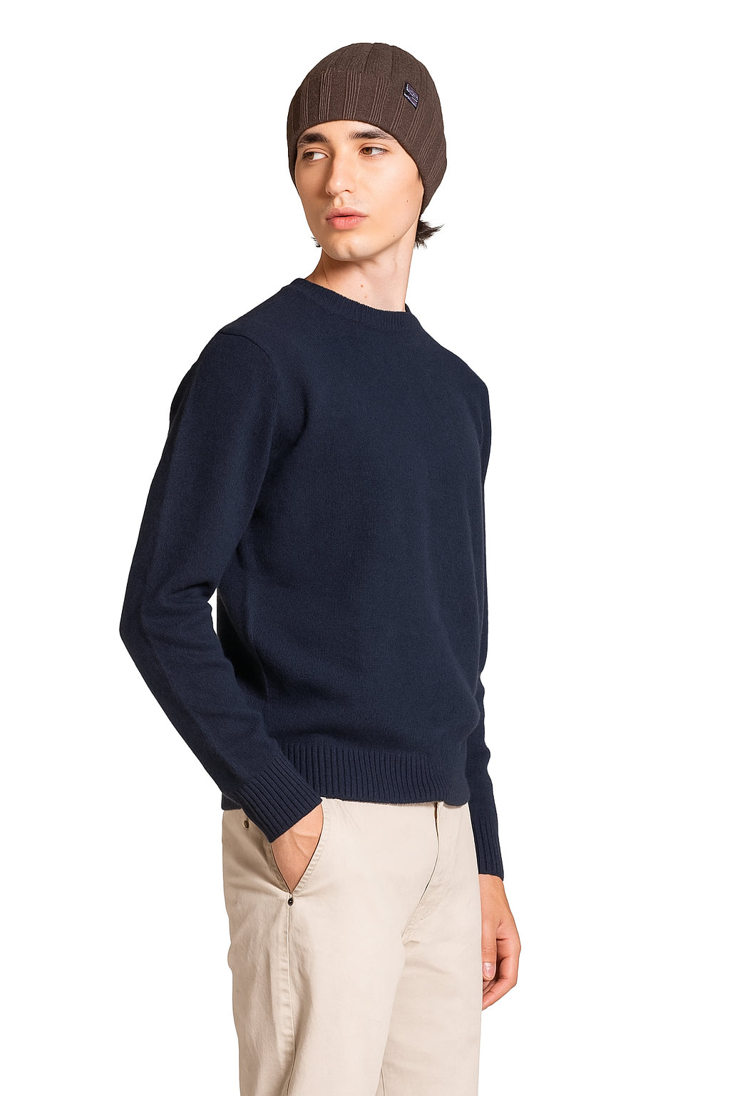 IMPURE pullover lana blu CHARLIE LAMBSWOOL-C01