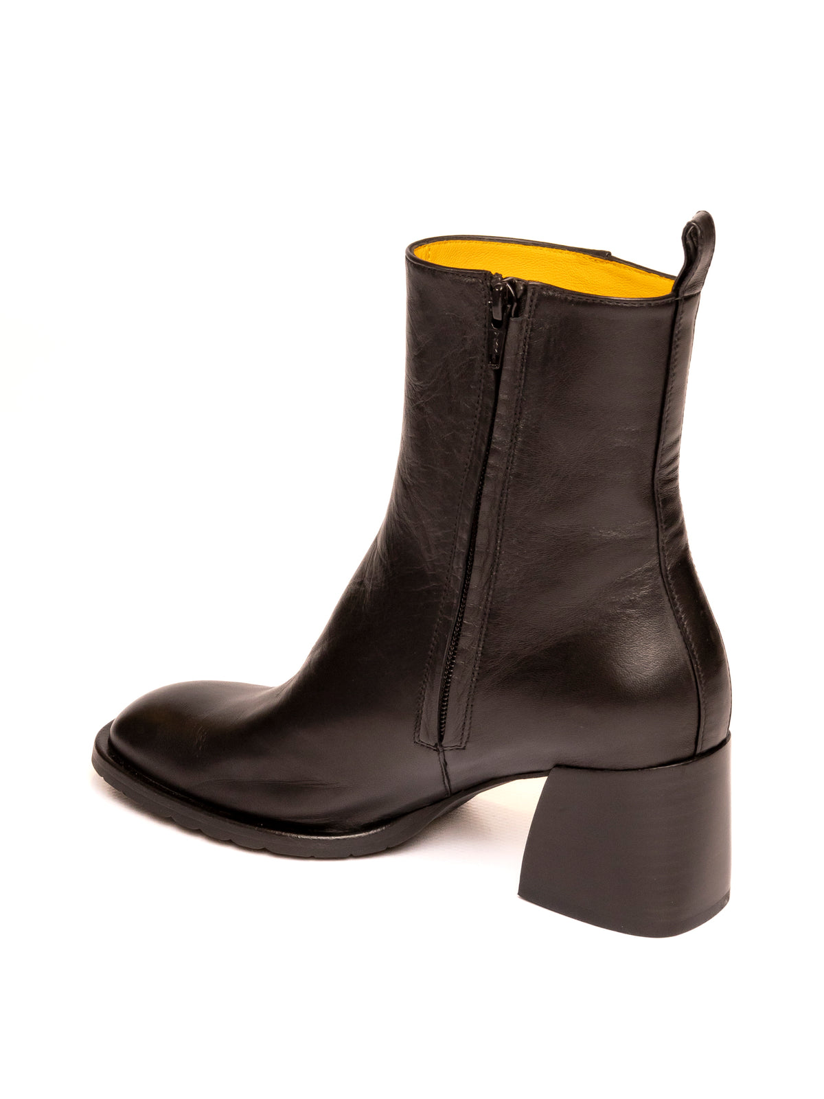 MARA BINI Tronchetto pelle nero T251 SETA-NERO