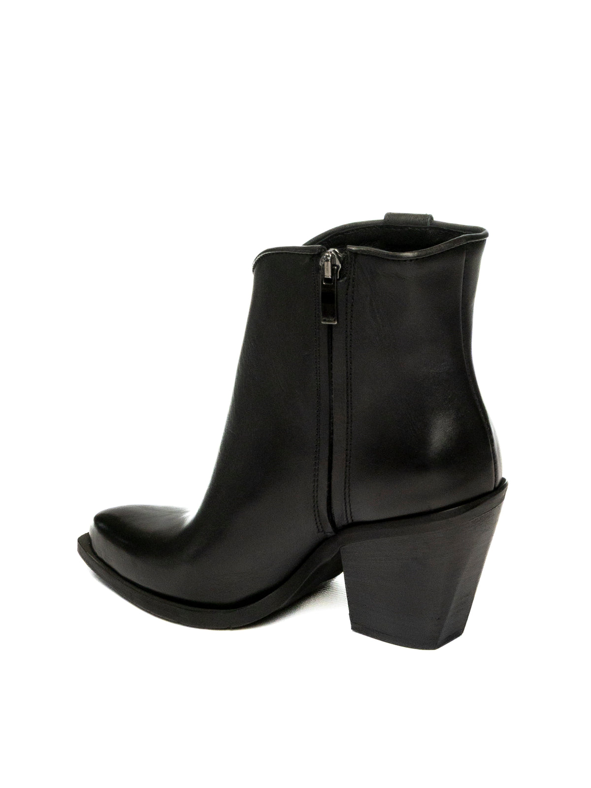 UP44 Tronchetto pelle nero DX757 VIT-NERO