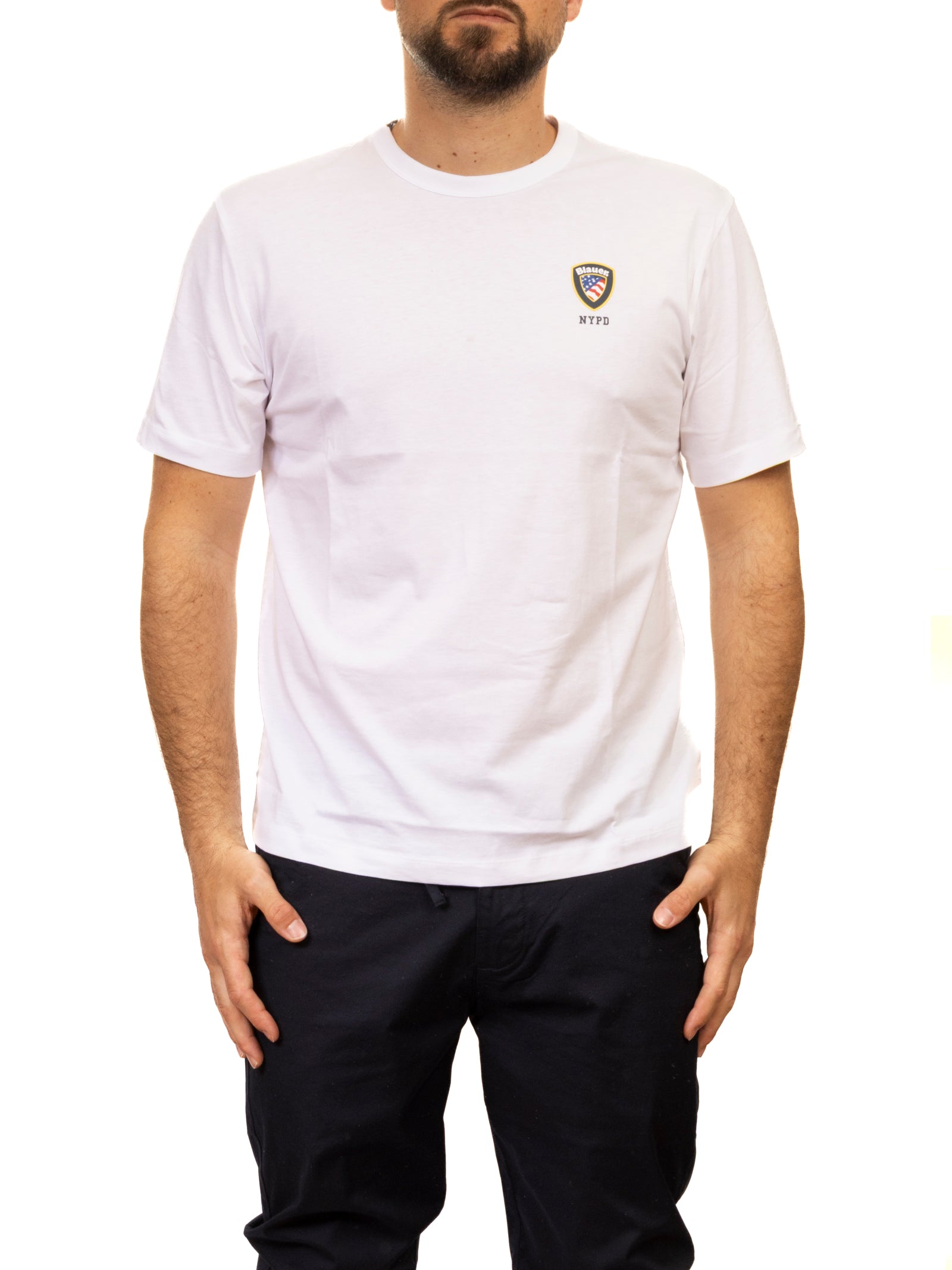 BLAUER t-shirt irving bianca 02196-IRVING 004547-100