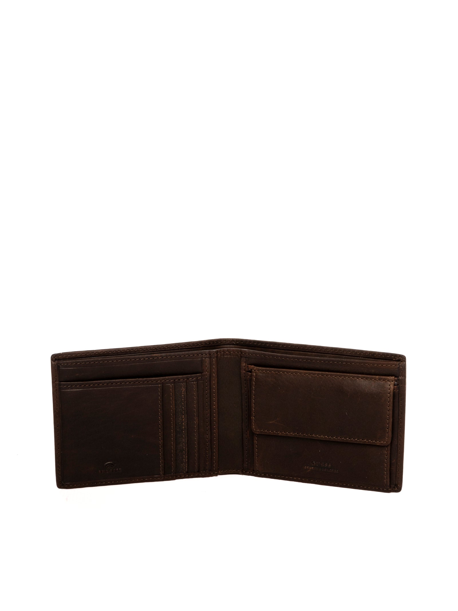 GUESS portafoglio roma marrone scuro SMROVL LEA20 ROMA BLLFLD-DKB