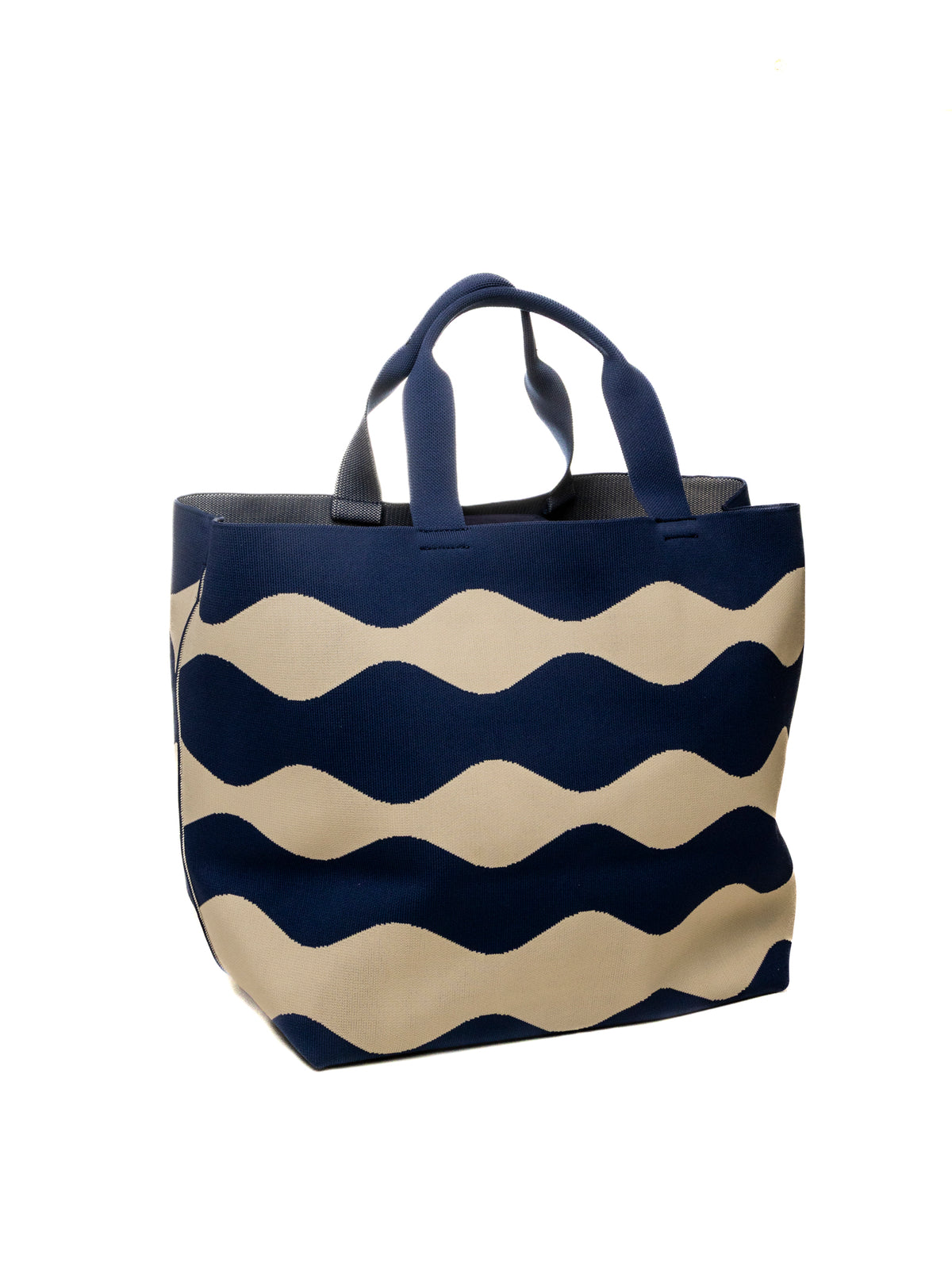 BLAUER borsa a mano crema/blu BASKET01 KNITTED-CRE/NAVY