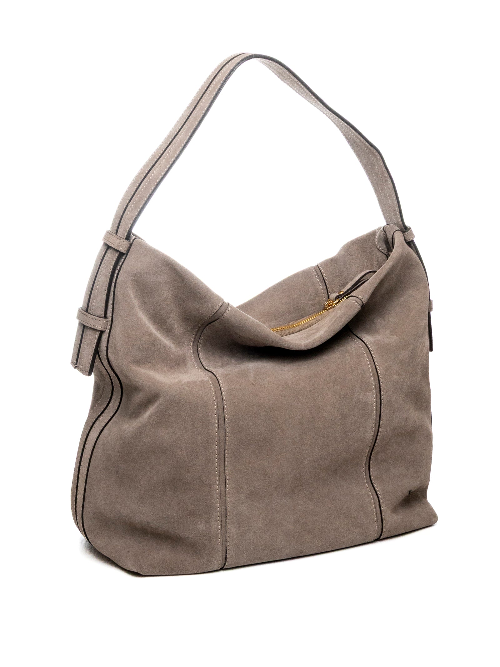 DI LORENZO borsa a spalla gabriella grigia GABRIELLA CAMOSCIO-GRIGIO