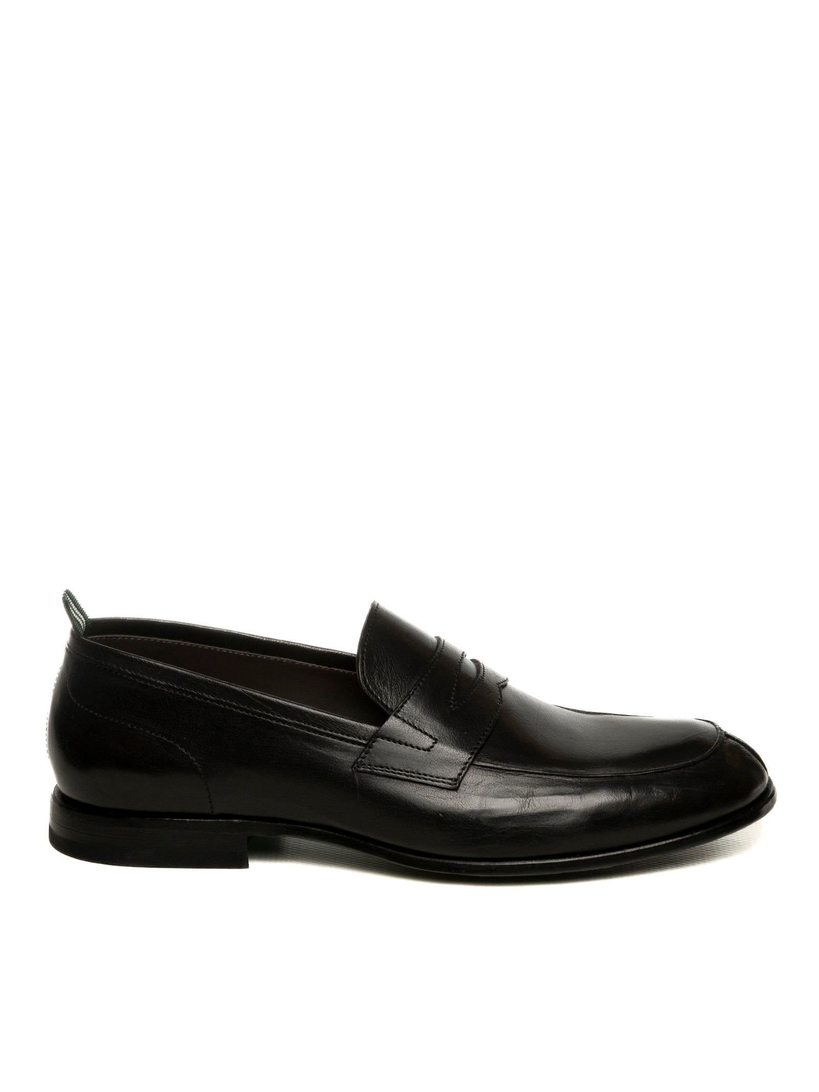 GREEN GEORGE Mocassino pelle nero 1075 RUSTIC-NERO