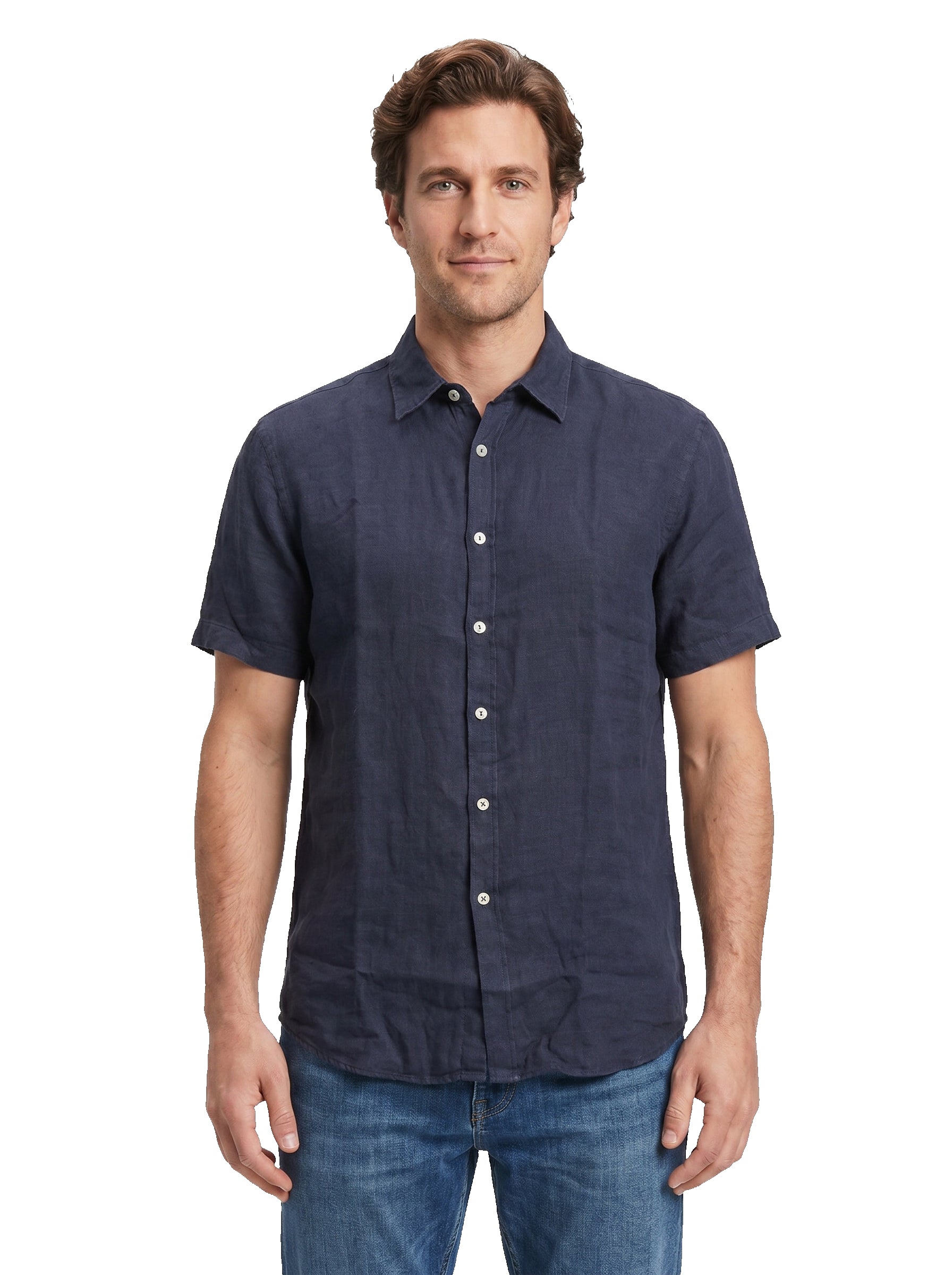 QB24 camicia cotone blu 0126080 COTONE-BLU