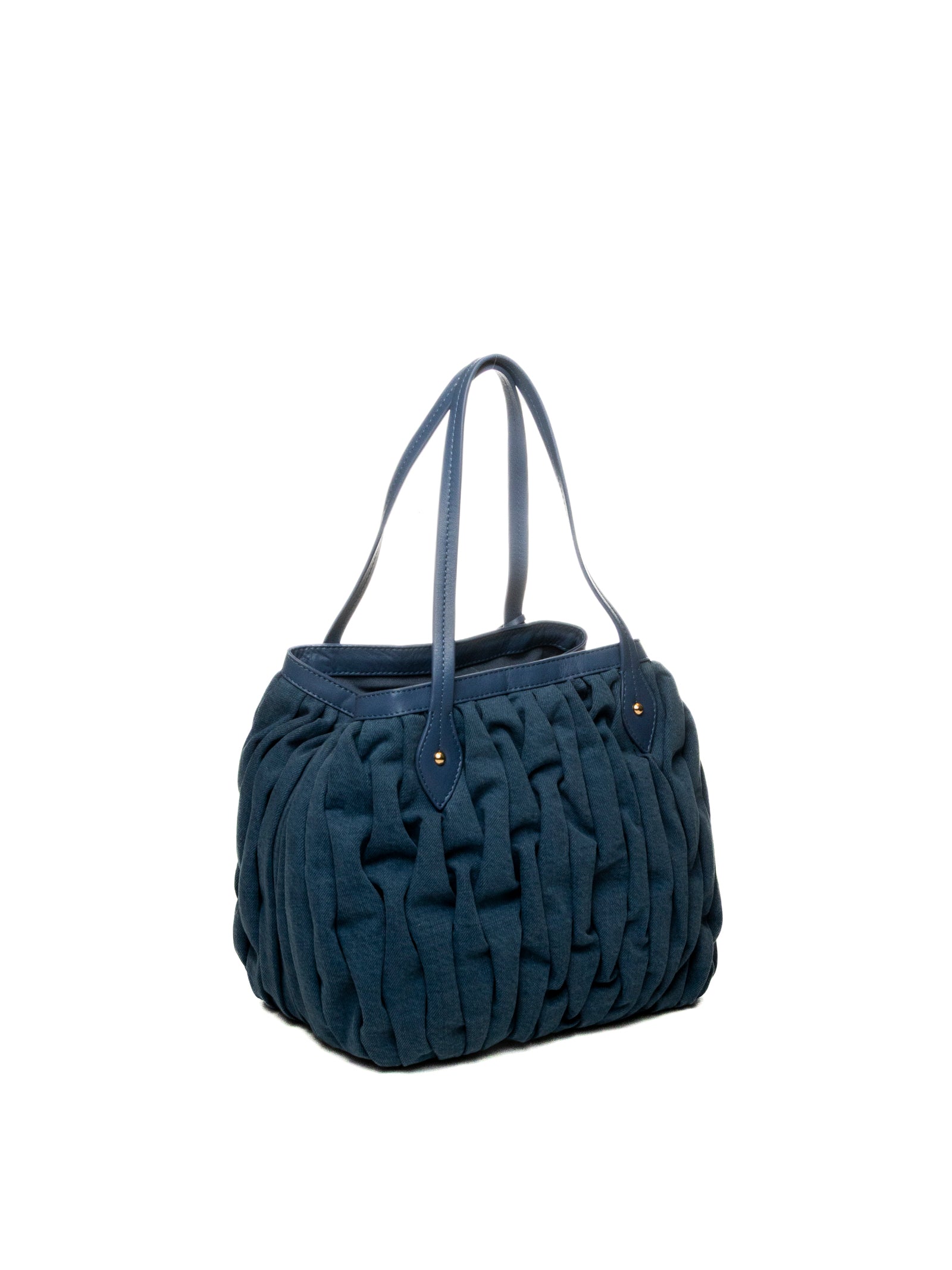 TOSCABLU borsa a spalla plissè blu 622B20 PELLE-C30