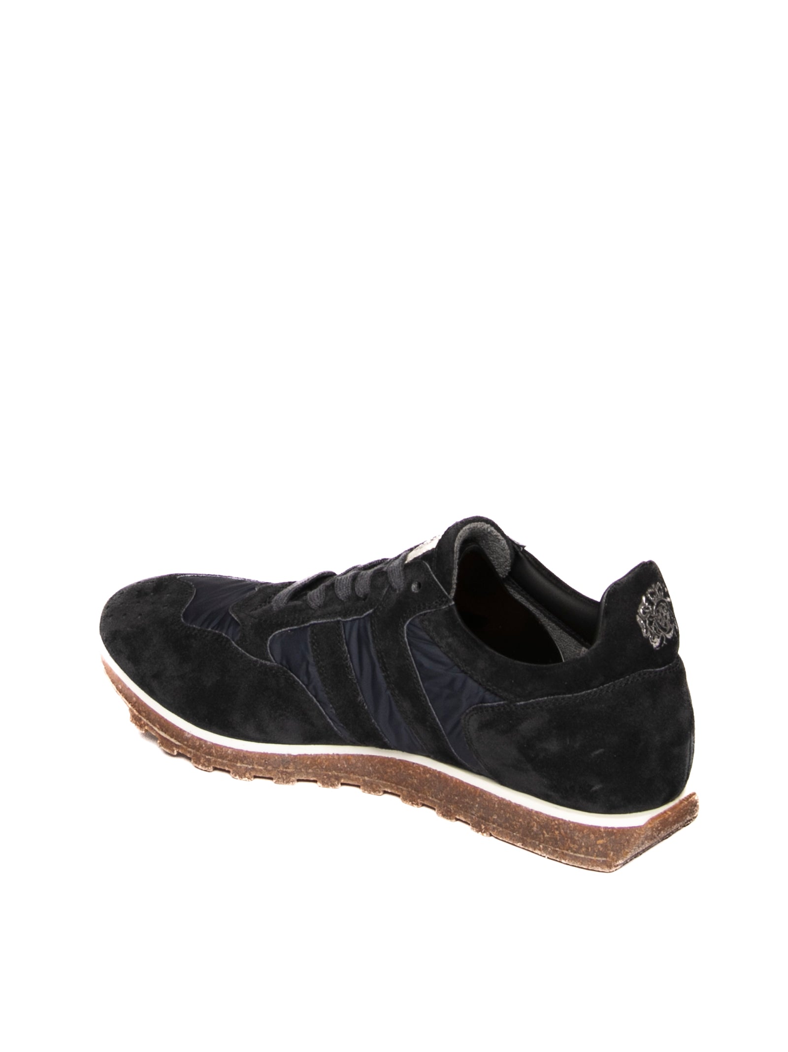 ALBERTO FASCIANI sneaker scamosciata blu<BR/> 6500 SAMBUCO-OFFBLACK 