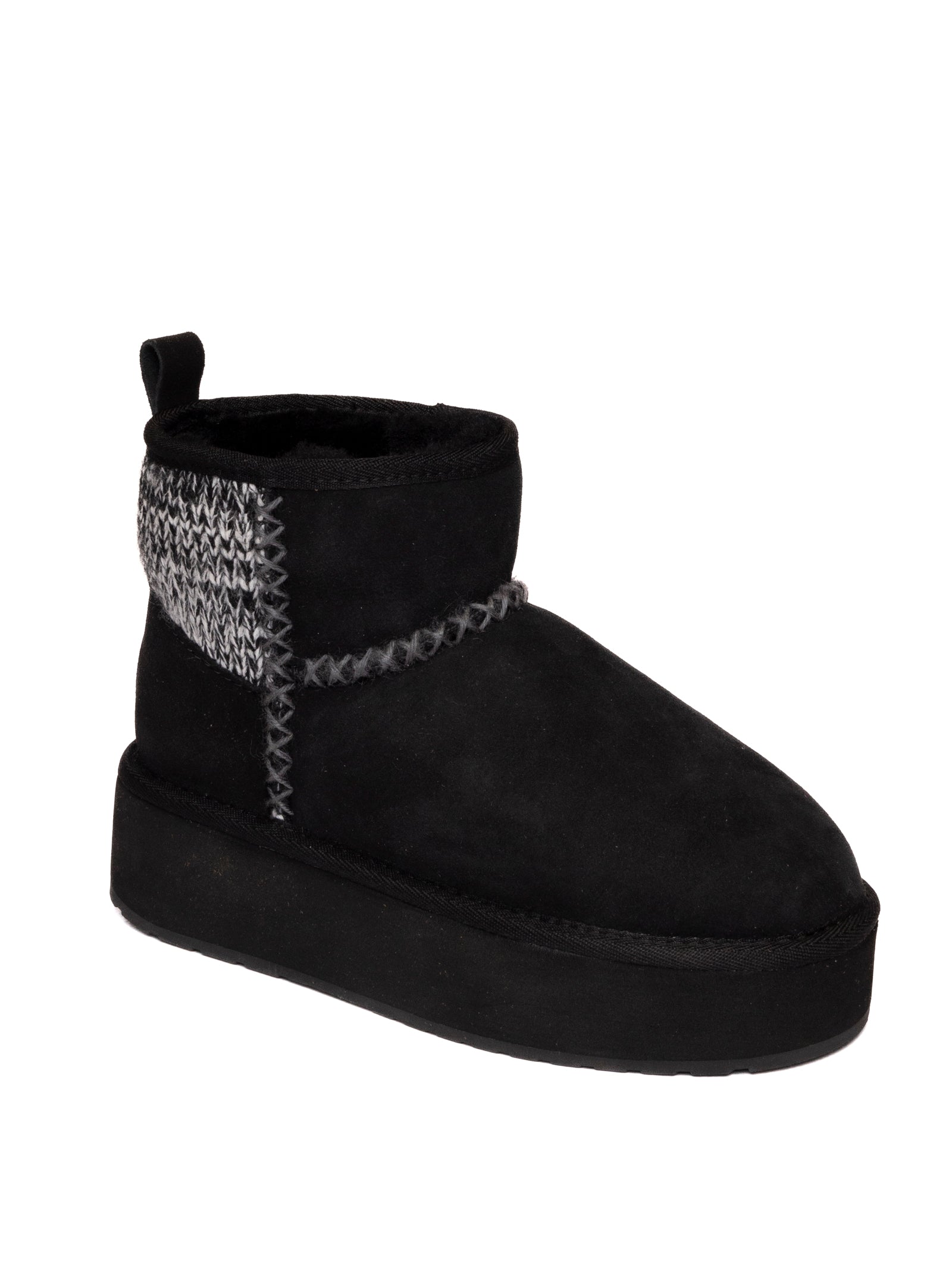 EMU Stivaletto montone nero W13143 STINGERKNIT-BLACK 