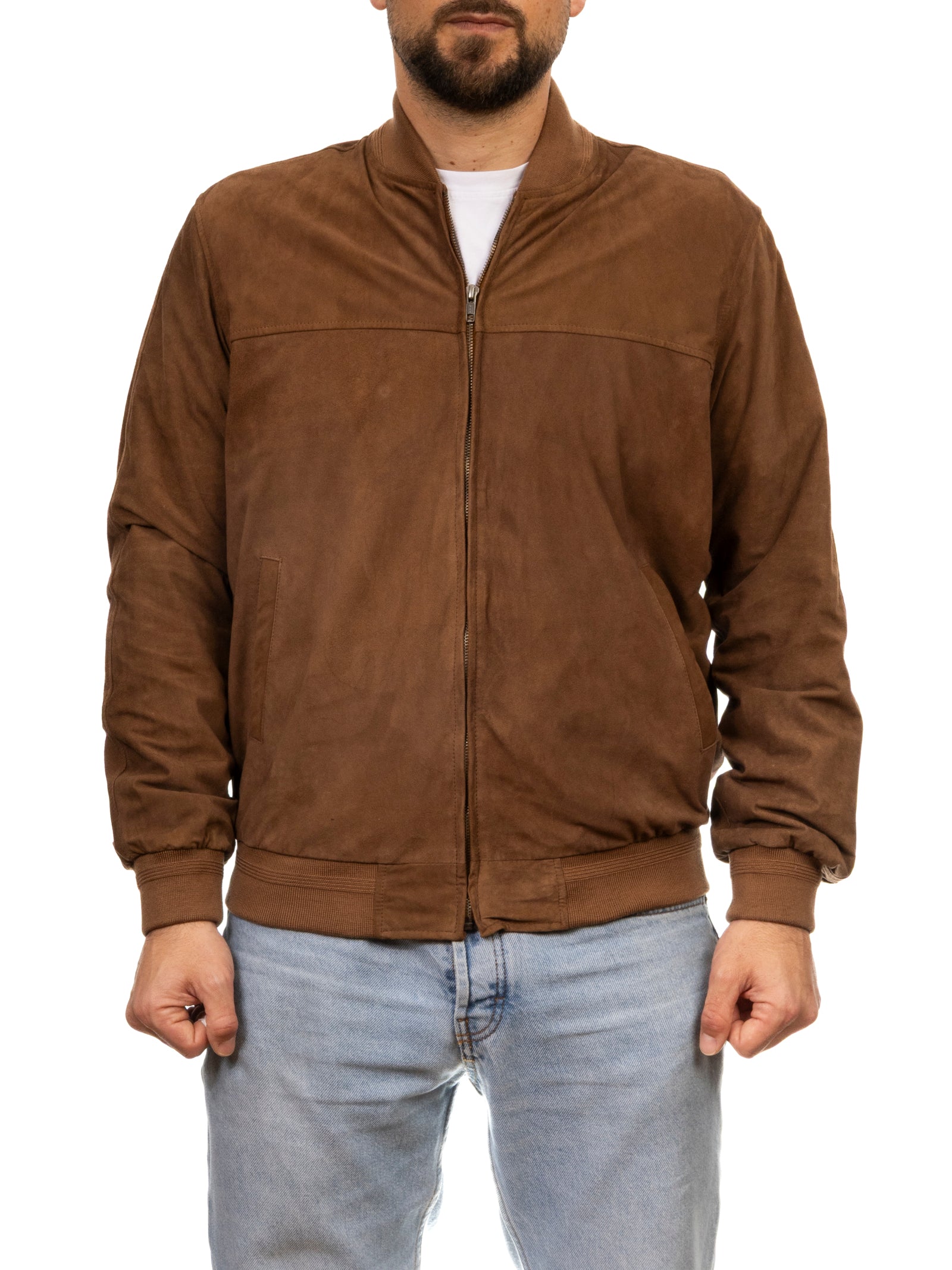 PK BY PASKAL giubbino camoscio marrone 004 CAM-TIMBER 