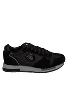 Sneaker bassa uomo in mesh e camoscio nero Blauer vista di profilo laterale esterno