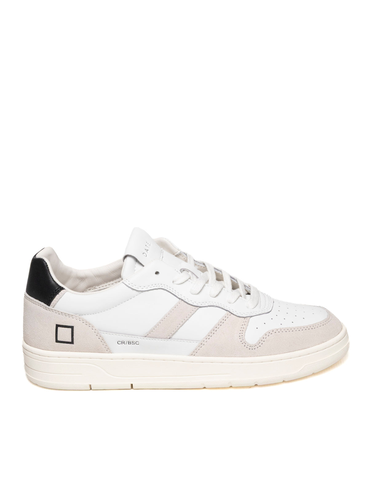 D.A.T.E.  COURT 2.0 U CALF/SUE-WHT/BLK 