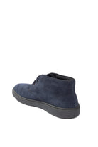 FRAU polacchino in pelle scamsociata blu<BR/> A19C5 WAXY-BLU 