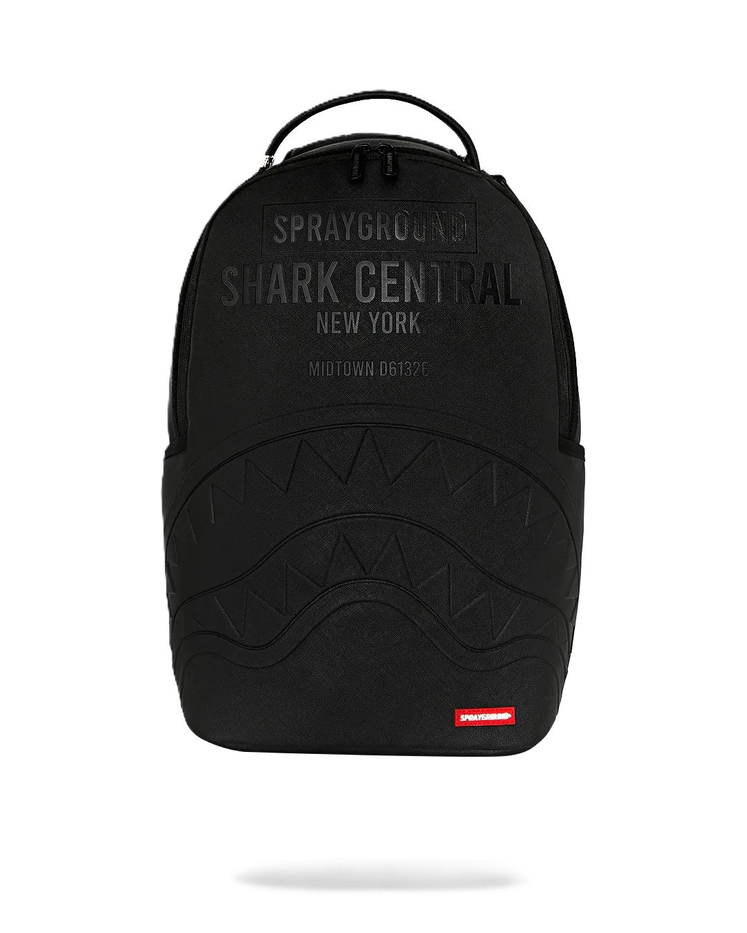SPRAYGROUND  910B9626NSZ SHARK CENTRAL-EMBOSSED BLACK 