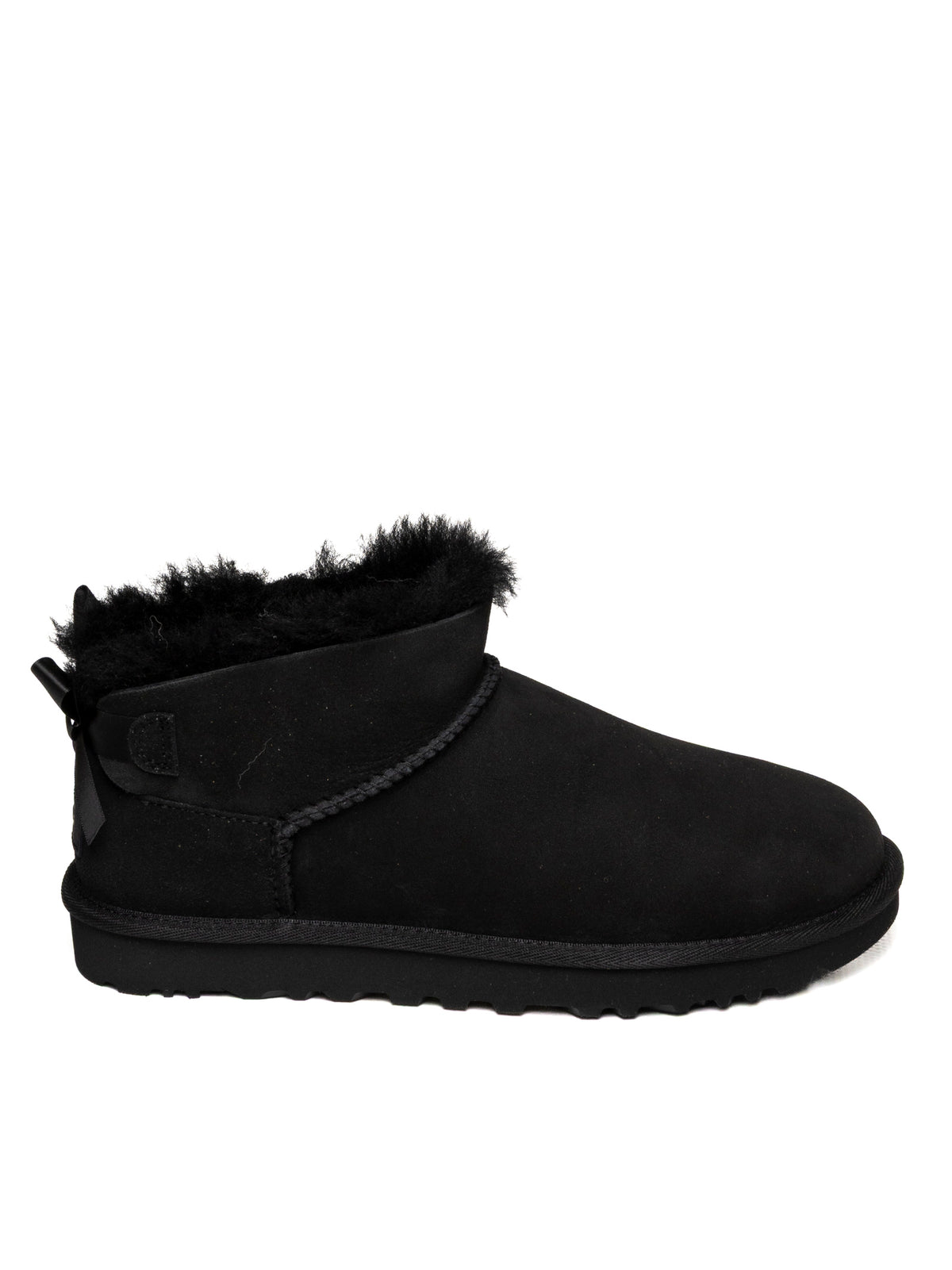 UGG Stivaletto Ultra Mini camoscio nero ULTRAMINIBAILEYBOW 1185491-BLK 