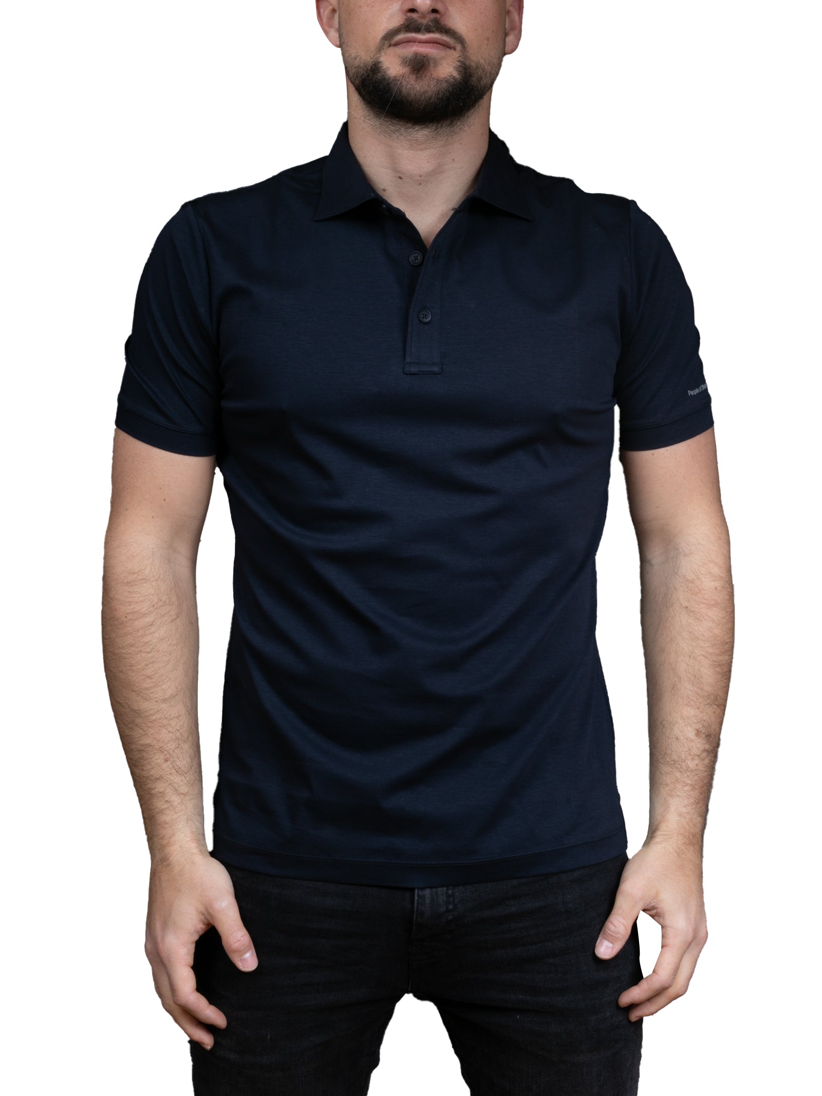 PEOPLE OF SHIBUYA Polo male blu MALE|PM444 JERSEY-790 