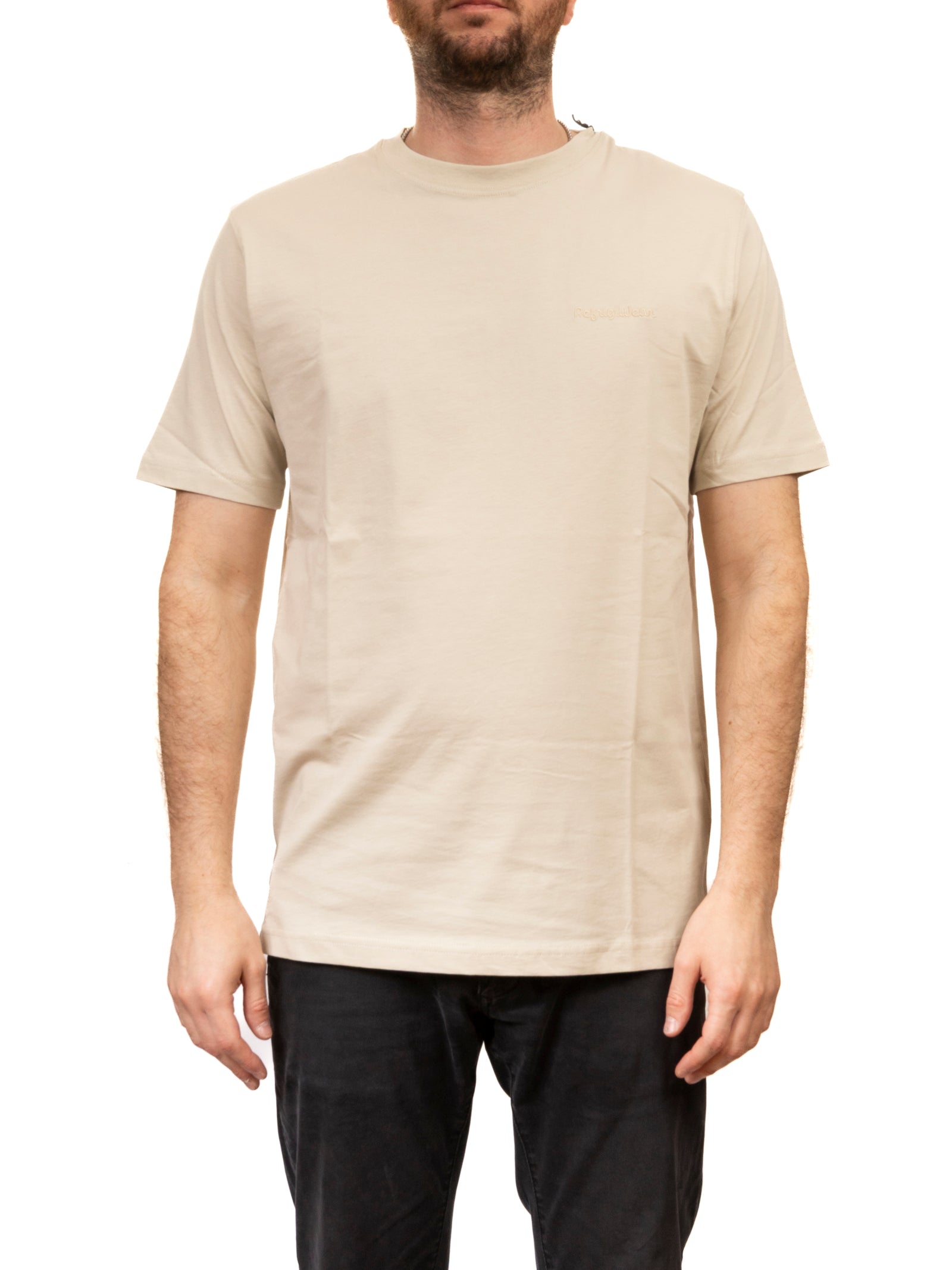 REFRIGIWEAR t-shirt logo lettering beige T62800JE0301 HALEN-A00081 