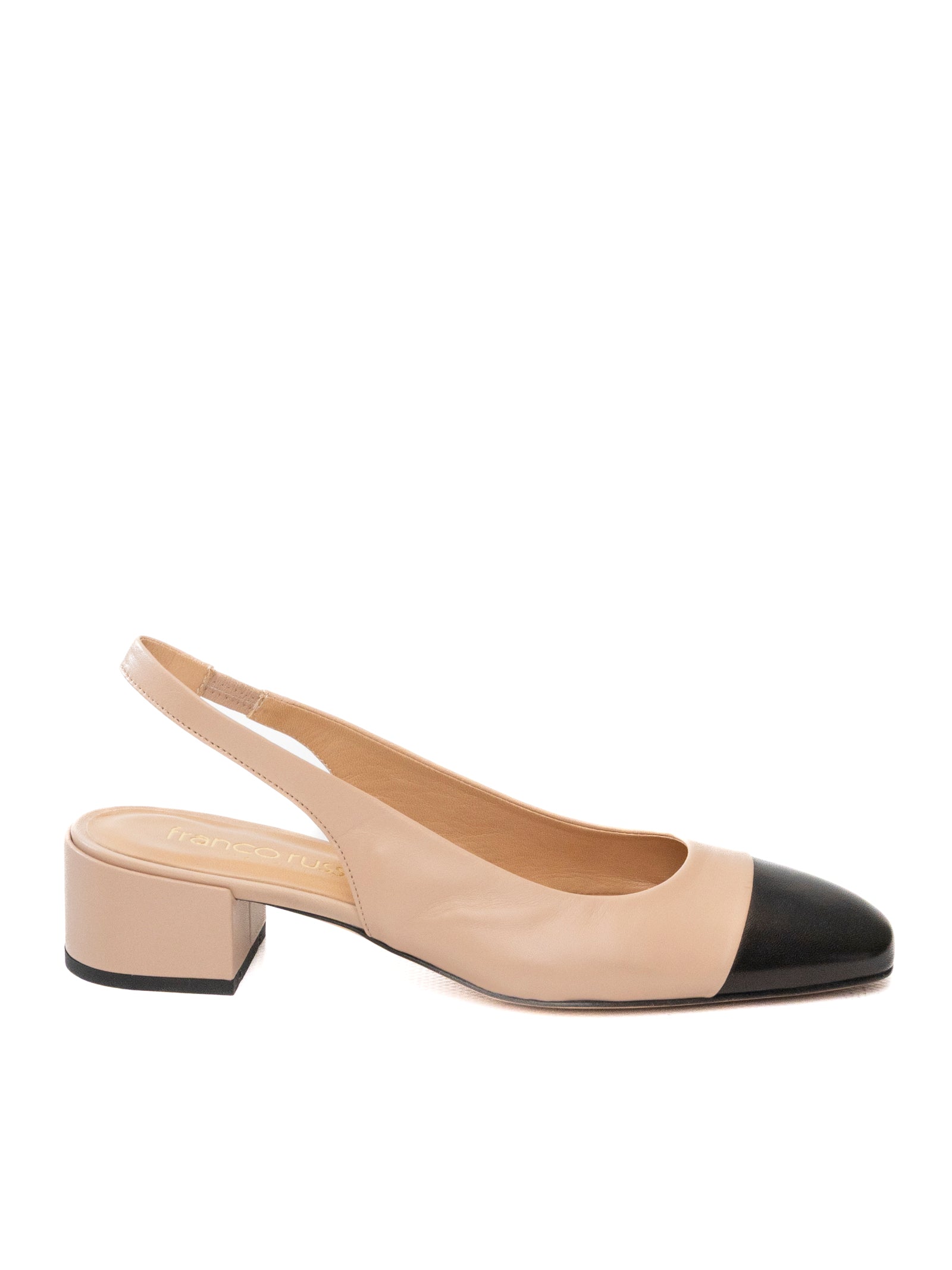 FRANCO RUSSO Chanel nappa nero/nude 1107 NAPPA-NERO/NUDE 