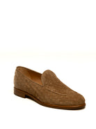 FRANCO RUSSO Mocassino camoscio intrecciato chestnut 9907 CAM-CHESTNUT 