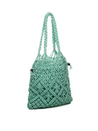 HATYOU borsa a spalla macramé verde acqua BP0328 MACRAME-ACQUA 