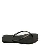 HAVAIANAS infradito square logo met nero/argento 4148257 SQUARE LOGO MET.2976 