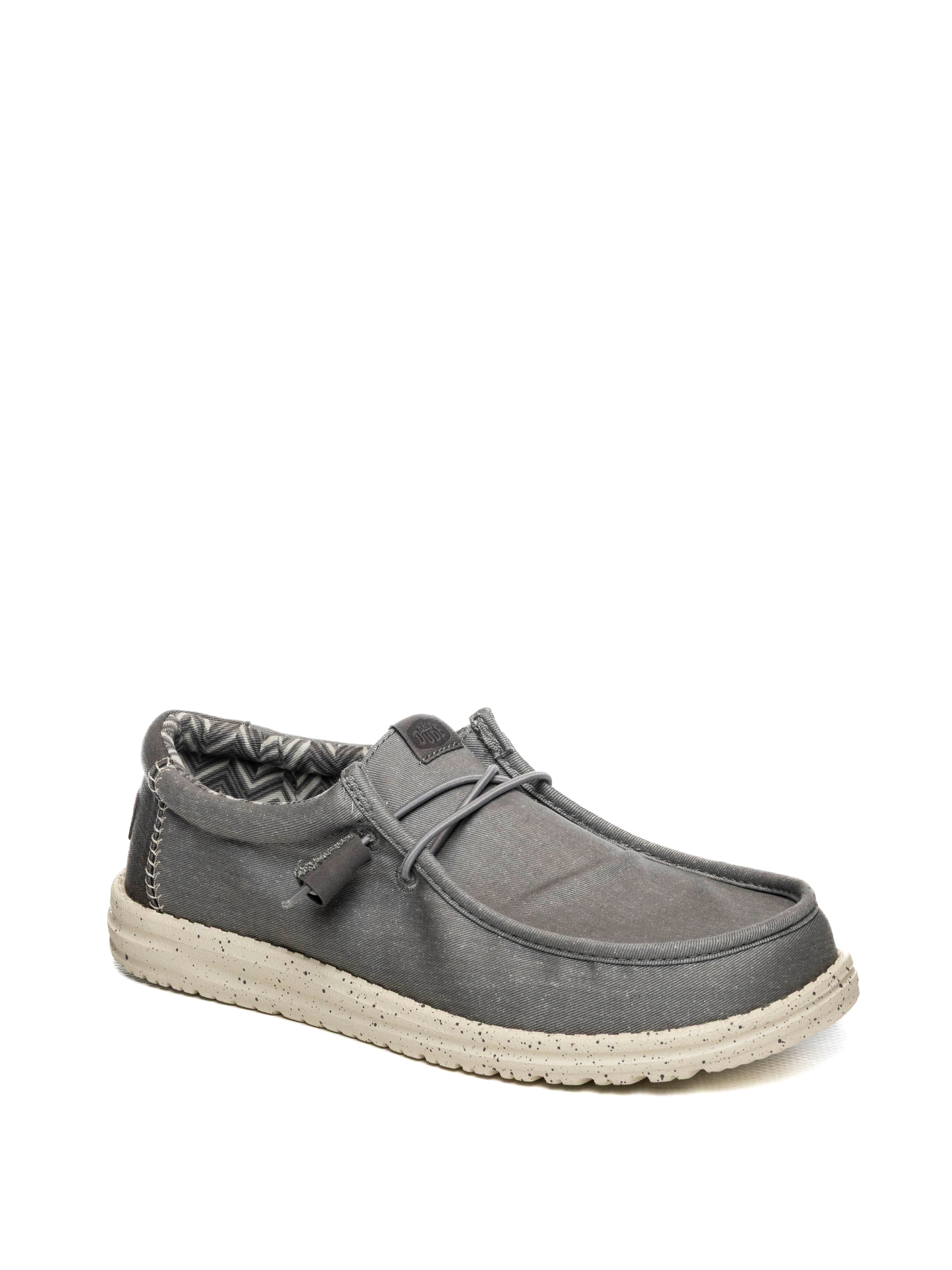 HEY DUDE Slip on wally stretch canvas grigio 40700 WALLY STRETCH CANVAS-1XA 