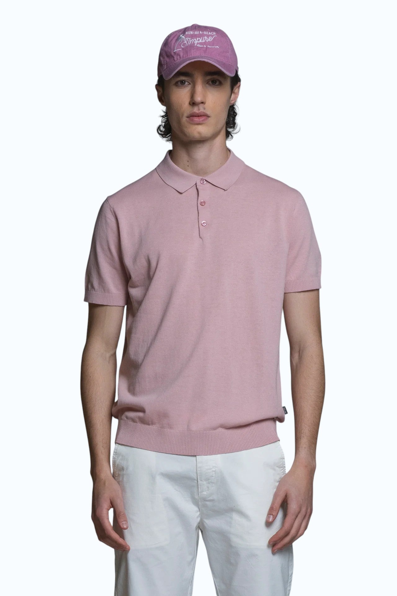 IMPURE polo cotone rosa JOYCE COTONE-C75 