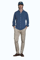 IMPURE camicia denim blu RILEY DENIM-232 