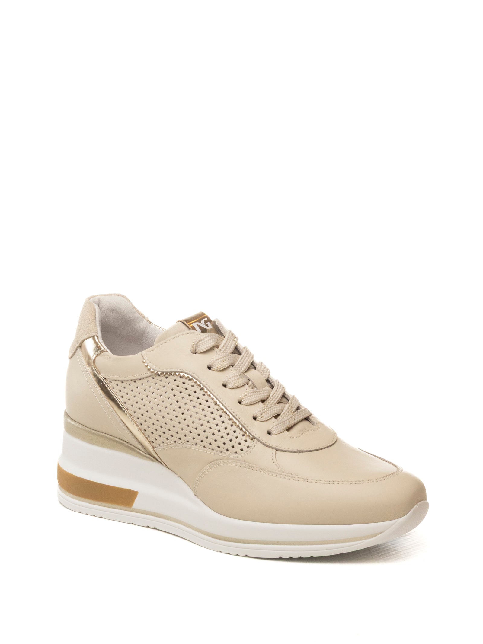NERO GIARDINI Sneaker pelle beige E615234 VELVET-710 