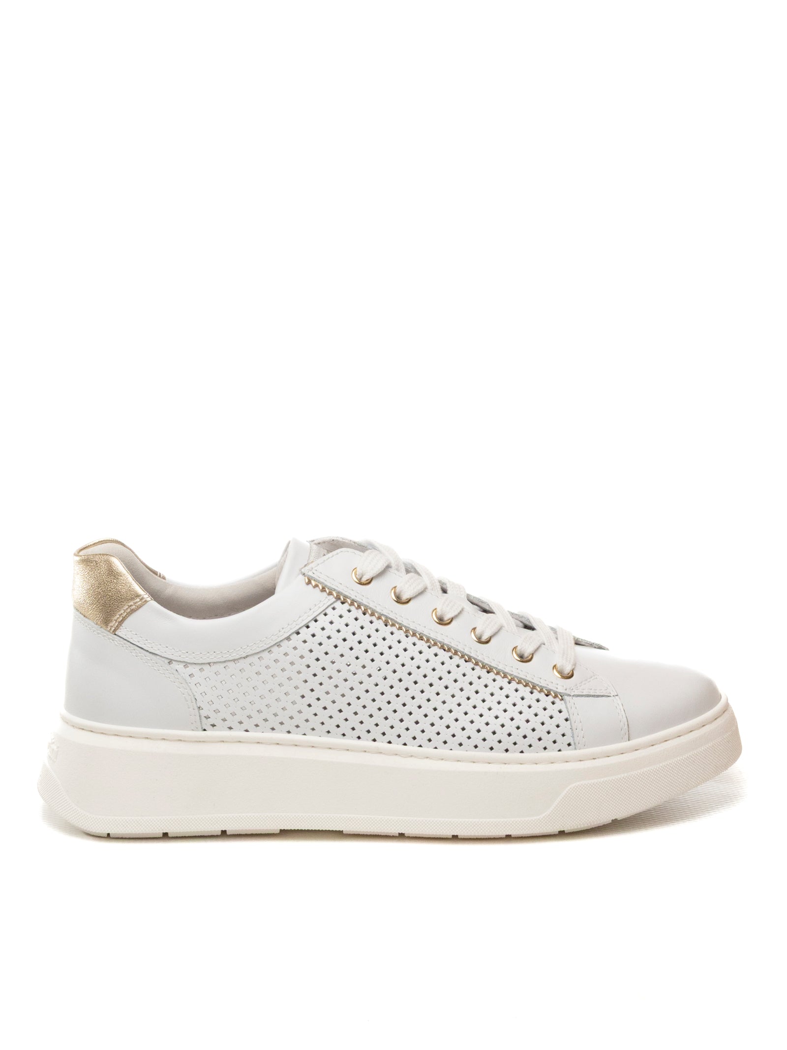 NERO GIARDINI Sneaker pelle traforata bianco E615274 SKIPPER-707 