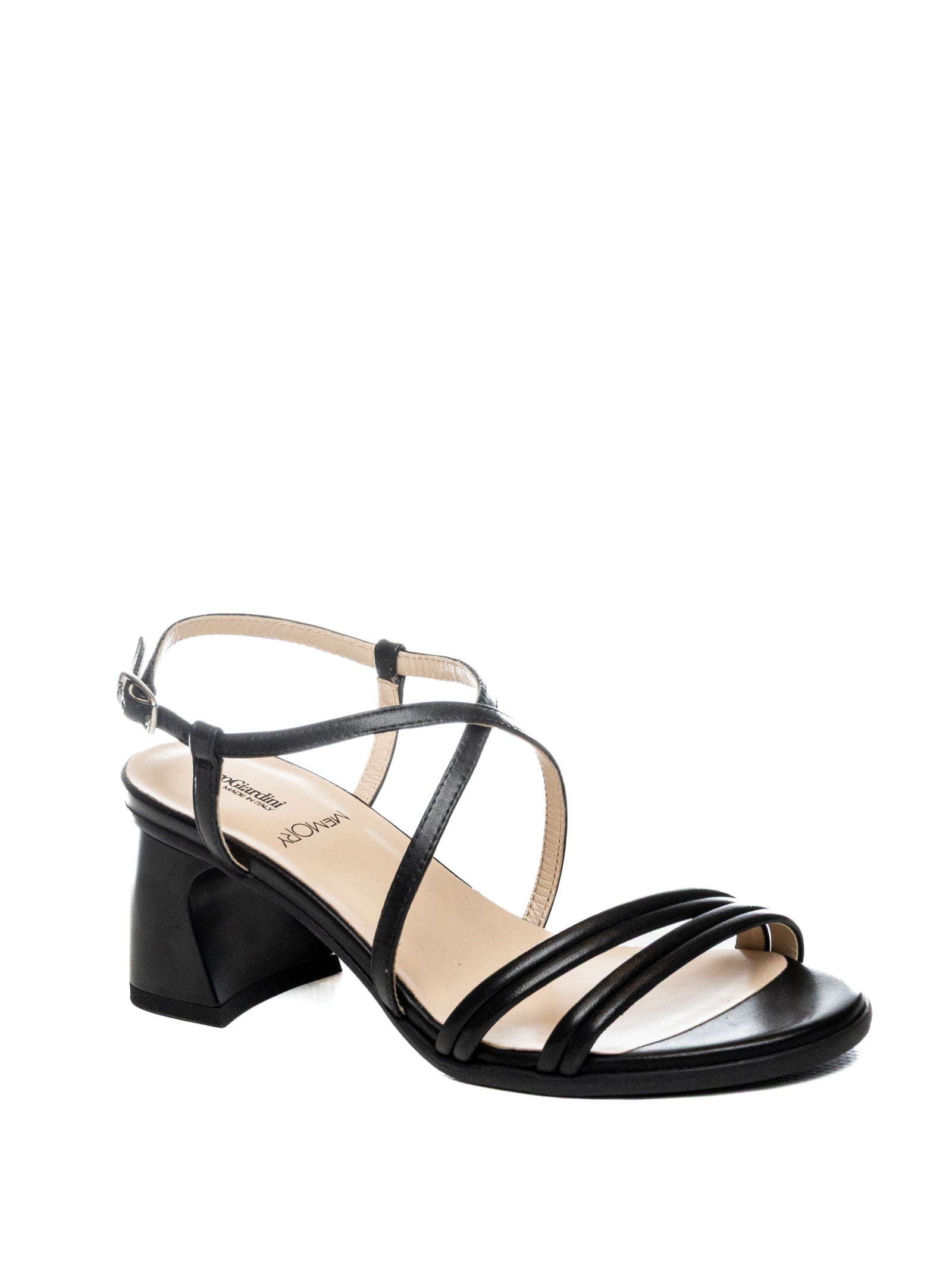NERO GIARDINI Sandalo pelle nero E615740 PANDORA-NERO 