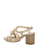 NERO GIARDINI Sandalo applicazioni nude E615860 TAMIGI-LINO 