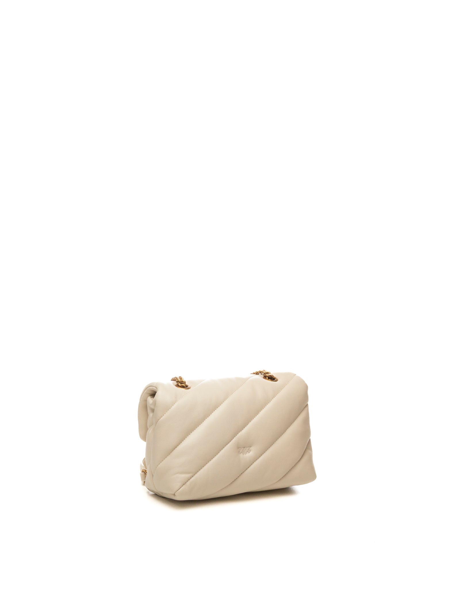 PINKO borsa a spalla love puff mini bianco/oro 100039-A0F2 LOVE PUFF MINI-Z14Q 