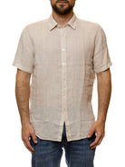 QB24 camicia cotone sabbia 0126080 COTONE-SAND 