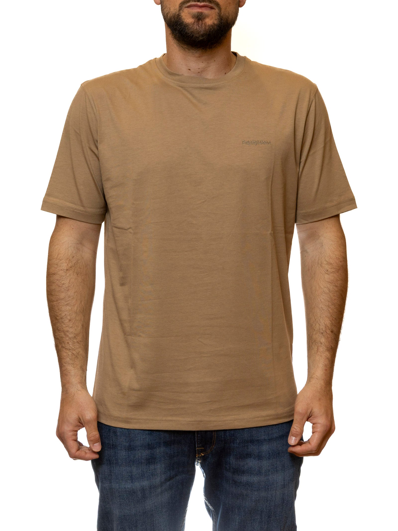 REFRIGIWEAR girocollo cotone sabbia T62800 HALEN-A01320 