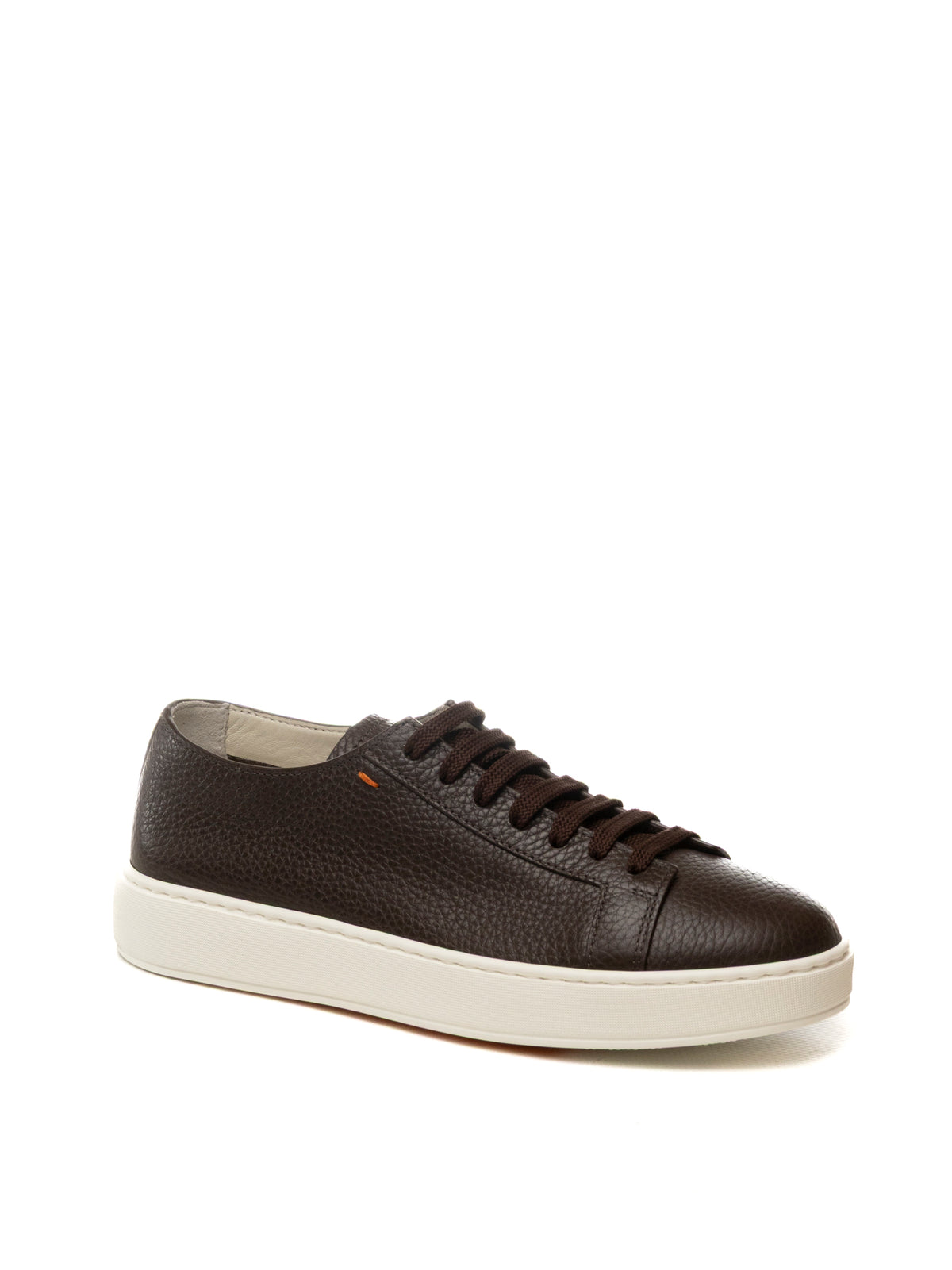 SANTONI Sneaker pelle moro 21571 DARK BROWN-T51 