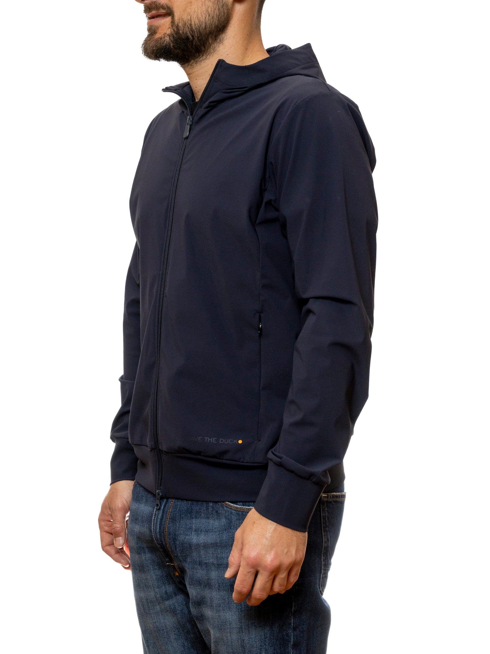 SAVE THE DUCK giubbino fyi hoodie blu DF1642M FYI HOODIE-90000 