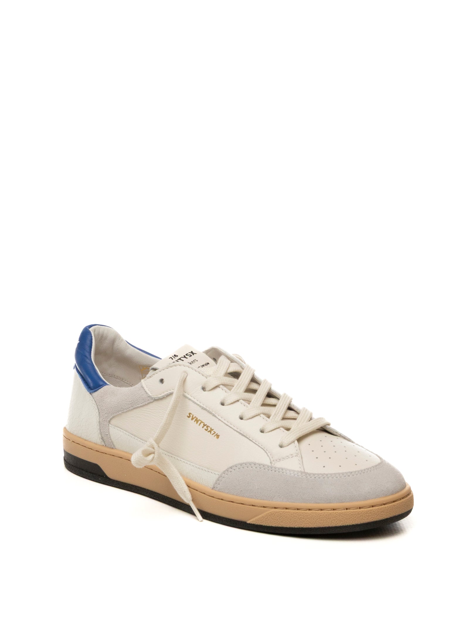 THE 76 Sneaker stay bianco/blu STAY U PELLE-BIA/BLUE 