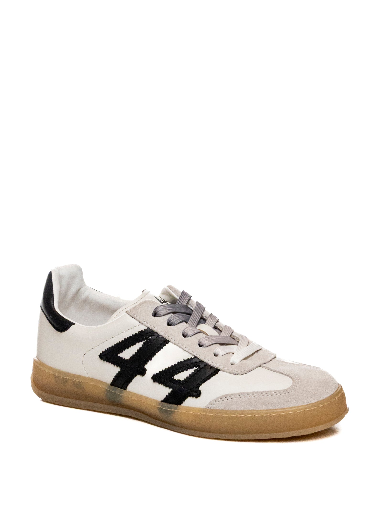 UP44 sneaker bianco/nera W6 PEL/SUE-BIA/NERO 